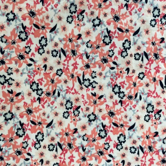 la Vie en Rose SS w Frill Button Down Floral Print Poly Pajama Top Wht P… - Picture 6 of 9